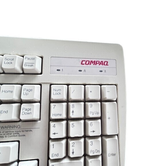 Compaq 166516-001 Wired‎ Keyboard PS/2 Vintage 121975-001 NOT tESTED - Picture 2 of 5